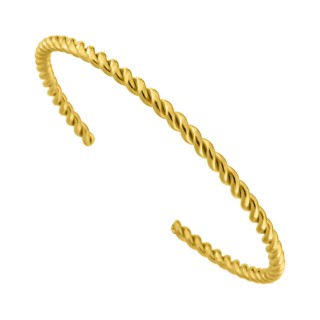Pulsera de acero dorado trenzado