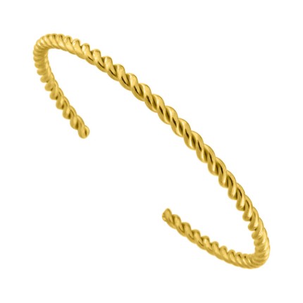 Pulsera de acero dorado trenzado