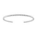 Bracelete torcido em aço cinzento