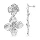 Pendientes flor de acero plateado