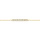 Pulsera de oro amarillo de 9K con diamantes sintéticos de 0,33 ct.