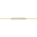 Pulsera de oro amarillo de 9K con diamantes sintéticos de 0,33 ct.