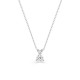Collar de oro blanco 9K con diamante sintético 0,20 ct F-VS