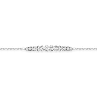 Pulsera de oro blanco de 9K con diamantes sintéticos de 0,33 ct.