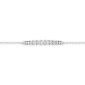 Pulsera de oro blanco de 9K con diamantes sintéticos de 0,33 ct.