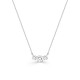 Collar de plata 3 circonitas 42CM