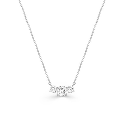 Collar de plata 3 circonitas 42CM