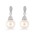 Pendientes de plata con perlas