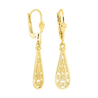 Pendientes dormilonas oro amarillo 9K