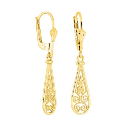 Pendientes dormilonas oro amarillo 9K