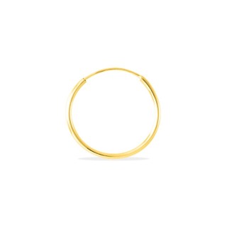 Brincos de argola de 14 mm em ouro amarelo de 9K