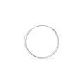 Brincos de argola de 14 mm em ouro branco de 9K