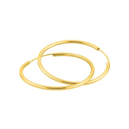 Brincos de argola de 30 mm em ouro amarelo de 9K