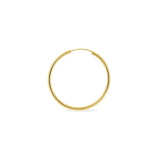 Brincos de argola de 30 mm em ouro amarelo de 9K