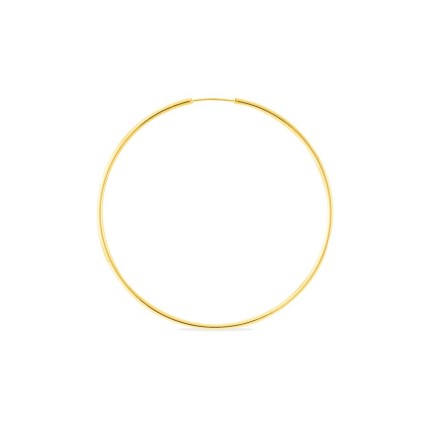 Brincos de argola de 60 mm em ouro amarelo de 9K