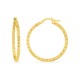 Pendientes de aro entorchados de 25mm en oro amarillo 9K
