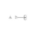 Pendientes oro blanco 9K con diamantes creados 0,10 ct