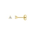 Pendientes oro amarillo 9K con diamantes creados 0,10 ct