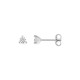 Brincos em ouro branco de 9K com diamantes criados 0,20 ct