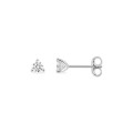 Pendientes oro blanco 9K con diamantes creados 0,20 ct