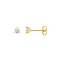 Pendientes oro amarillo 9K con diamantes creados 0,20 ct