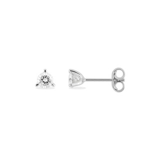 Brincos em ouro branco de 9K com diamantes criados 0,30 ct