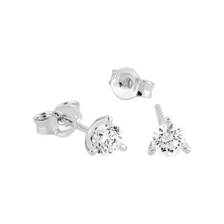 Brincos em ouro branco de 9K com diamantes criados 0,30 ct
