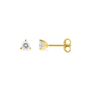 Brincos em ouro amarelo de 9K com diamantes criados 0,30 ct