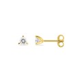 Pendientes oro amarillo 9K con diamantes creados 0,30 ct