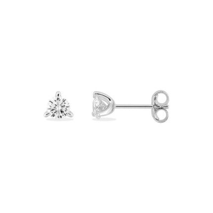 Brincos em ouro branco de 9K com diamantes criados 0,40 ct
