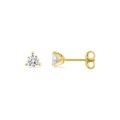 Pendientes oro amarillo 9K con diamantes creados 0,40 ct