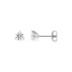 Pendientes oro blanco 9K con diamantes creados 0,50 ct