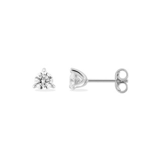 Brincos em ouro branco de 9K com diamantes criados 0,50 ct