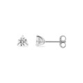 Pendientes oro blanco 9K con diamantes creados 0,50 ct