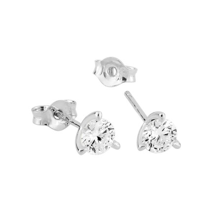 Brincos em ouro branco de 9K com diamantes criados 0,50 ct