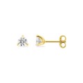 Pendientes oro amarillo 9K con diamantes creados 0,50 ct