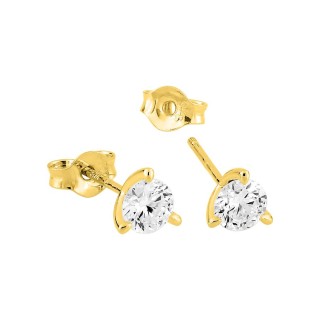 Brincos em ouro amarelo de 9K com diamantes criados 0,50 ct