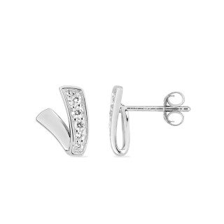Pendientes plata 925 de 11 mm con circonitas