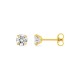 Brincos em ouro de 18K com zircónias 5mm