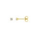 Brincos em ouro amarelo de 18K e zircónias cúbicas 2,5 mm