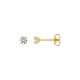 Brincos em ouro amarelo de 18K e zircónias cúbicas 3,5 mm