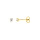 Pendientes oro amarillo 18K y circonita 3 mm