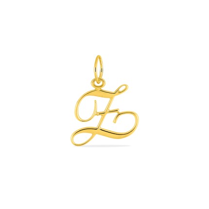 Pendente Letra Z em Ouro Amarelo 9K estilo cursivo