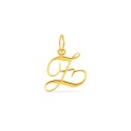 Colgante Letra Z en Oro Amarillo 9K estilo cursiva