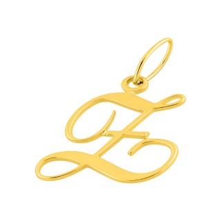 Colgante Letra Z en Oro Amarillo 9K estilo cursiva