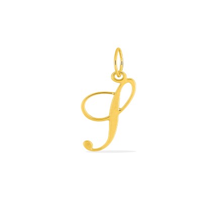 Pendente Letra S em Ouro Amarelo 9K estilo cursivo