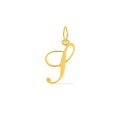 Colgante Letra S en Oro Amarillo 9K estilo cursiva