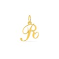 Pendente Letra R em Ouro Amarelo 9K estilo cursivo
