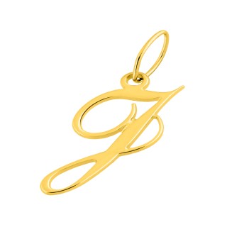 Pendente Letra J em Ouro Amarelo 9K estilo cursivo