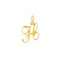 Colgante Letra H en Oro Amarillo 9K estilo cursiva